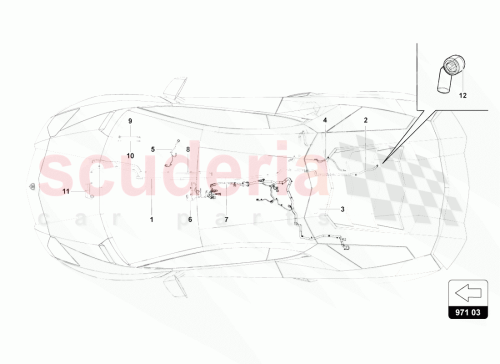 Part Diagram for Lamborghini 3D0971818C