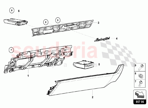 Part Diagram for Lamborghini 4T0853886B