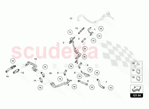 Part Diagram for Lamborghini 4S0121050D