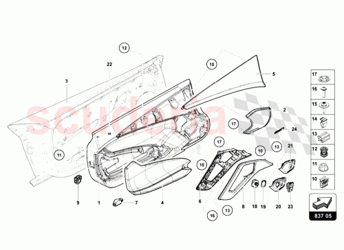 Part Diagram for Lamborghini 470868109A