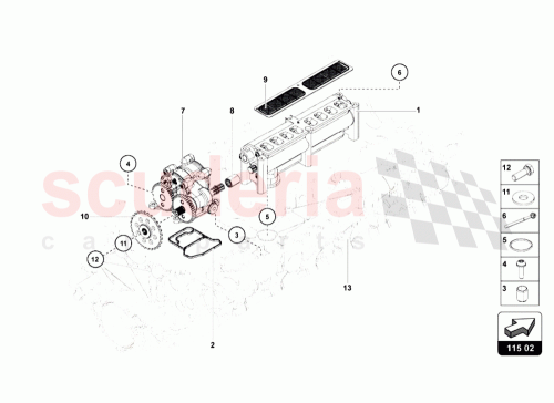 Part Diagram for Lamborghini 07M115105R