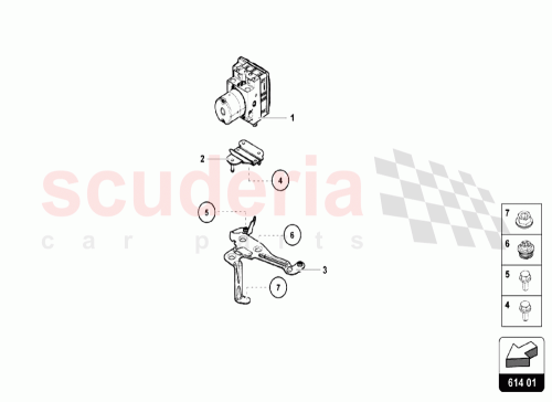 Part Diagram for Lamborghini 4S0614517A