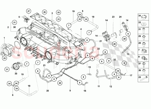 Part Diagram for Lamborghini 07M133433K