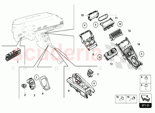 Part Diagram for Lamborghini 4T0858197B