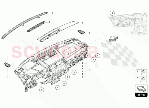 Part Diagram for Lamborghini 4ML8583457AP
