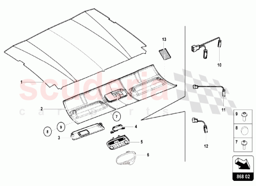 Part Diagram for Lamborghini 8J0947111CJ6PS