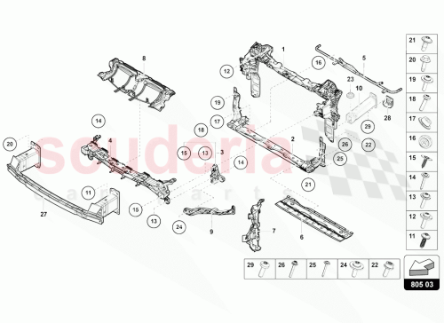Part Diagram for Lamborghini 4M0802278B