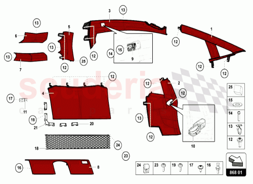 Part Diagram for Lamborghini 476868418A