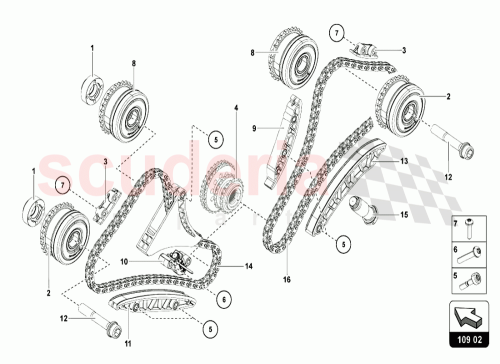Part Diagram for Lamborghini 07M109513B