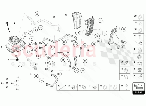Part Diagram for Lamborghini 4T0117335B