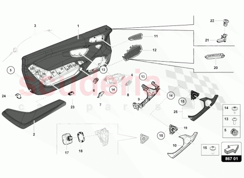 Part Diagram for Lamborghini 4T1867108AG
