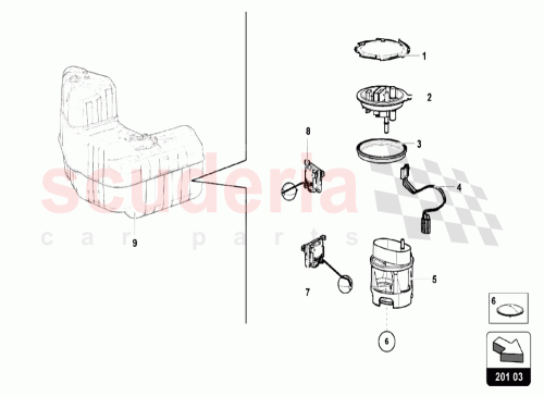 Part Diagram for Lamborghini 4S0919673A