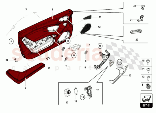 Part Diagram for Lamborghini 4T2867107N