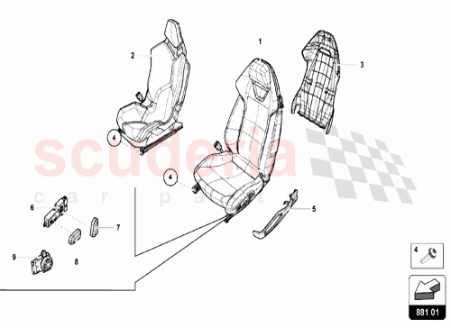 Part Diagram for Lamborghini 4T0881012D
