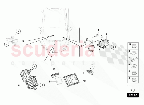Part Diagram for Lamborghini 4H0907063HK