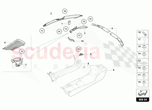 Part Diagram for Lamborghini 4T7867234BFT8