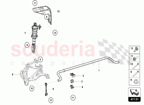 Part Diagram for Lamborghini 4T0412019G