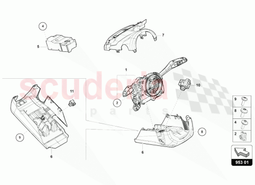Part Diagram for Lamborghini 4M0953551