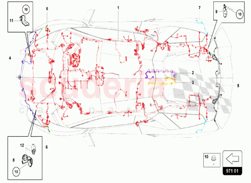 Part Diagram for Lamborghini 4E0971845AG