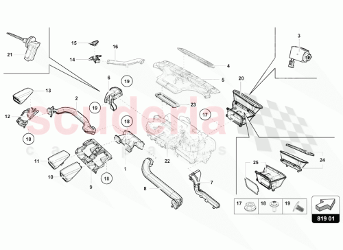 Part Diagram for Lamborghini 4T1819384A