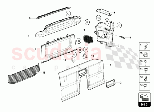 Part Diagram for Lamborghini 4T0867352B