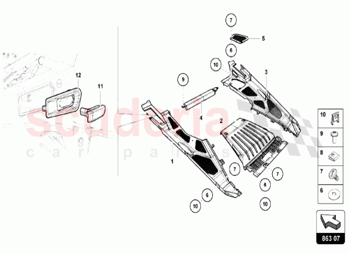 Part Diagram for Lamborghini 4T0863082D