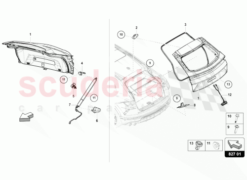 Part Diagram for Lamborghini 4M8827604