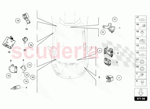 Part Diagram for Lamborghini 4H0955557A