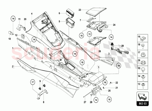 Part Diagram for Lamborghini 471863242C