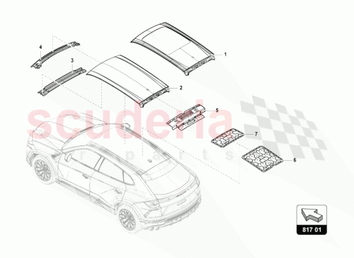 Part Diagram for Lamborghini 4ML817285B
