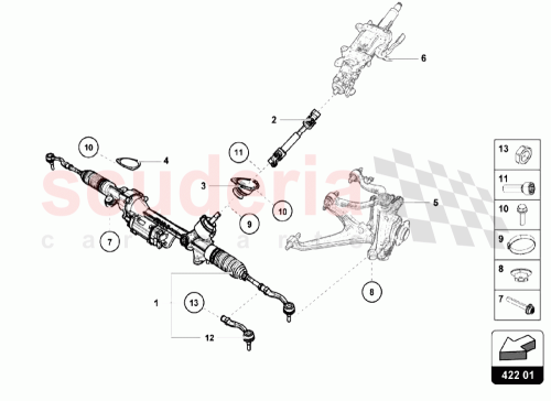 Part Diagram for Lamborghini 4S2423050G