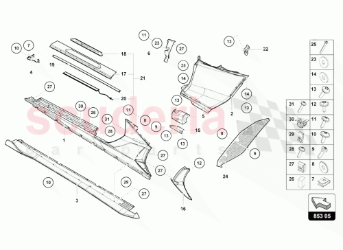 Part Diagram for Lamborghini WHT007409