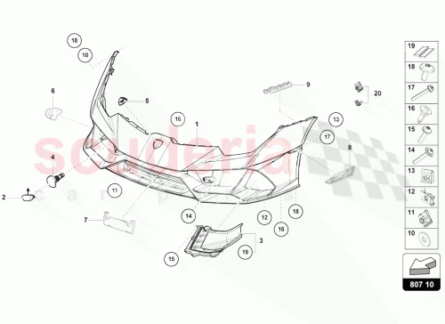 Part Diagram for Lamborghini 4T0807682B