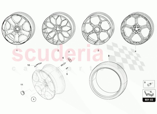 Part Diagram for Lamborghini 4T0601017BD