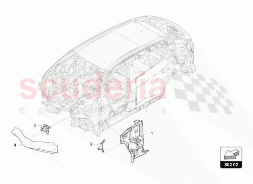 Part Diagram for Lamborghini 4M0802952B
