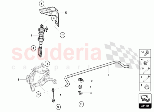 Part Diagram for Lamborghini 4T0412019BR