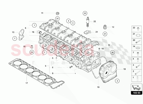 Part Diagram for Lamborghini 07M103149E
