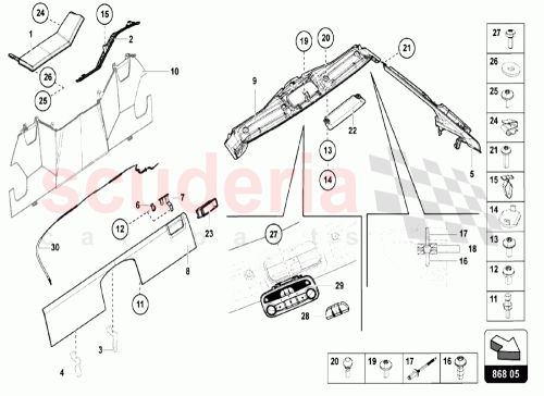 Part Diagram for Lamborghini 475868571C