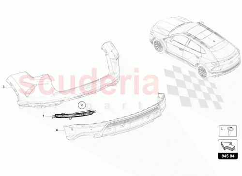 Part Diagram for Lamborghini 4ML945702B