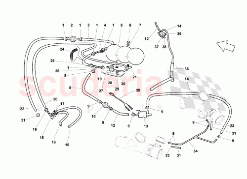 Part Diagram for Lamborghini 07M133633A