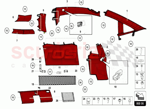 Part Diagram for Lamborghini 476867234E