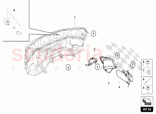 Part Diagram for Lamborghini 4T0825730A