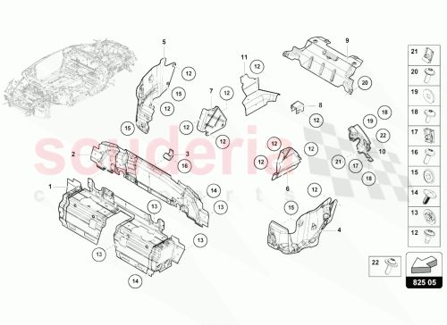 Part Diagram for Lamborghini 4T0825753