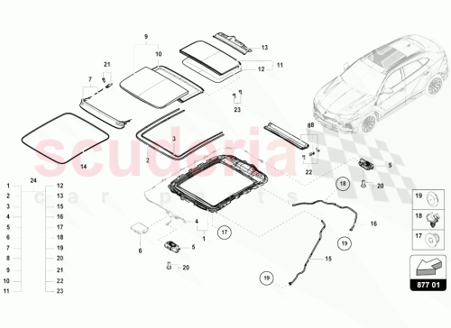 Part Diagram for Lamborghini 4M8877332