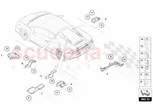 Part Diagram for Lamborghini 4T0864473A