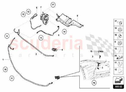 Part Diagram for Lamborghini 4T0955962