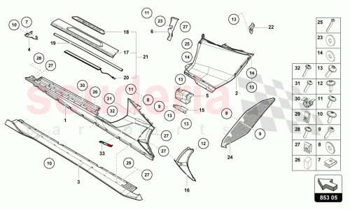 Part Diagram for Lamborghini 470853655BXZ0