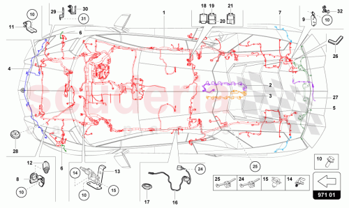 Part Diagram for Lamborghini 475971139DF