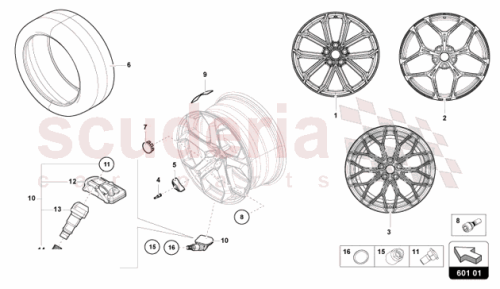 Part Diagram for Lamborghini 47B601017AF