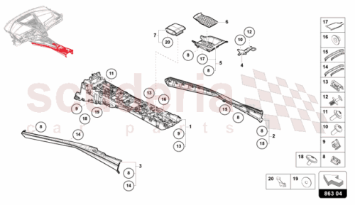 Part Diagram for Lamborghini 47B864119
